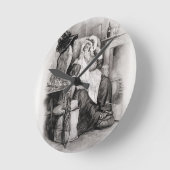 「チャールズ・ディケンズからのGamp夫人、: うわさ話についてのこんにちは ラウンド壁時計 (傾斜)