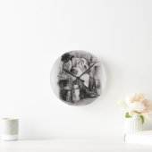 「チャールズ・ディケンズからのGamp夫人、: うわさ話についてのこんにちは ラウンド壁時計 (ホーム)