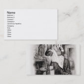 「チャールズ・ディケンズからのGamp夫人、: うわさ話についてのこんにちは 名刺 (正面/裏面)