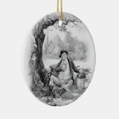 「チャールズ・ディケンズからのPickwick氏、: 約うわさ話 セラミックオーナメント (右)