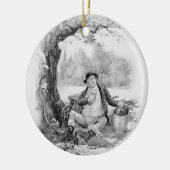 「チャールズ・ディケンズからのPickwick氏、: 約うわさ話 セラミックオーナメント (左)