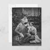 チャールズ・ディケンズと二人の娘 ポストカード (正面/裏面)