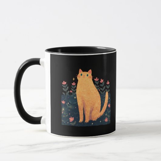 チャールズ・ディケンズの猫の引用 - オレンジタビーマグ マグカップ (左)