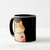 チャールズ・ディケンズの猫の引用 - オレンジ猫マグ マグカップ (正面左)