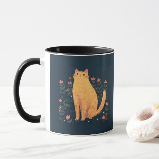 チャールズ・ディケンズの猫の引用 マグカップ (ドーナツ)