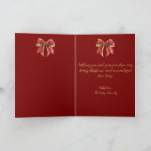 チャールズ・ディケンズ風レッドヴィンテージカード シーズンカード (内部)