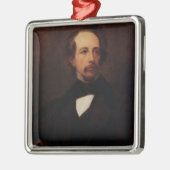 チャールズ・ディケンズ1855年のポートレート メタルオーナメント (左)