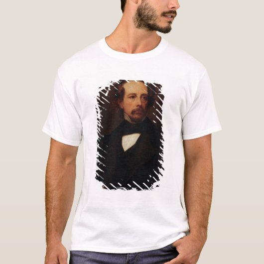 チャールズ・ディケンズ1855年のポートレート Tシャツ (正面)