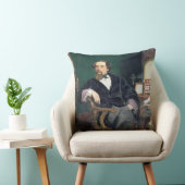 チャールズ・ディケンズ(キャンバスの油)のポートレート クッション (椅子)