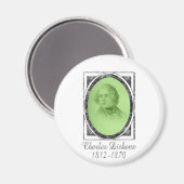 チャールズ・ディケンズ マグネット (正面/裏面)