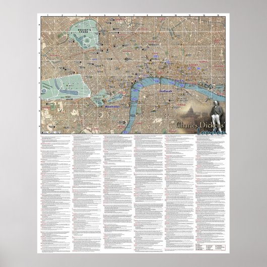 チャールズ・ディケンズ・ロンドンのポスター ポスター (正面)