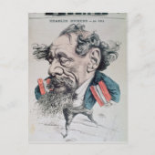 チャールズ・ディケンズ、英仏海峡にまたがる ポストカード (正面)