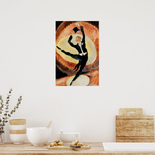 チャールズ・デムース・アクロバティック男性ダンサーとトップハット ポスター (キッチン)