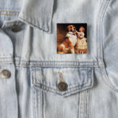 チャールズ・バートン・バーバーによるセントバーナード犬の絵「信頼」 缶バッジ (インサイチュ)