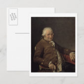 チャールズ・ピエール・ペクールポートレート, 1784 (油・オン・ca) ポストカード (正面/裏面)