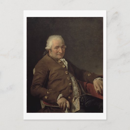チャールズ・ピエール・ペクールポートレート, 1784 (油・オン・ca) ポストカード (正面)