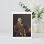 チャールズ・ピエール・ペクールポートレート, 1784 (油・オン・ca) ポストカード (スタンド正面)