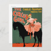 チャールズ・フローマンのプロデュース、サーカス・ガール3 ポストカード (正面/裏面)
