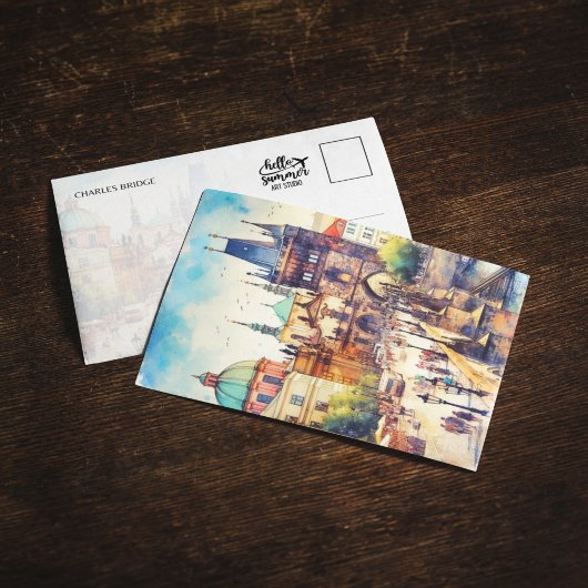 チャールズ・ブリッジ プラハ チェコ共和国 ポストカード