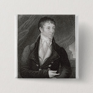 チャールズ・ブロックデン・ブラウン(1771-1810年)のポートレート、en 缶バッジ