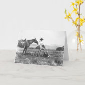 チャールズ・ベルデンは馬とスカルで カード (黄色い花)