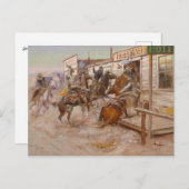 チャールズ・マリオン・ラッセルによる「ノックもせずに」 ポストカード (正面/裏面)