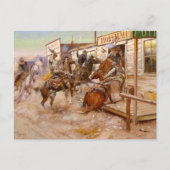 チャールズ・マリオン・ラッセルにノックすることなく シーズンポストカード (正面)