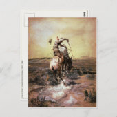 チャールズ・マリオン・ラッセル絵画の葉書 ポストカード (正面/裏面)