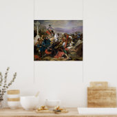 チャールズ・マルテルが勝利したポワティエの戦い ポスター (キッチン)