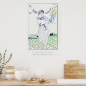 チャールズ・マーティンによるセイロンの夏のドレス(1920年) ポスター (キッチン)