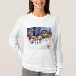 チャールズ・ラッセルによるニューイングランドの古きクリスマス Tシャツ