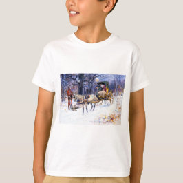チャールズ・ラッセルによるニューイングランドの古きクリスマス Tシャツ