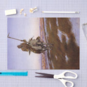 チャールズ・ラッセルの「クリーインディアン」カウボーイアート 薄葉紙 (クラフト)