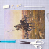 チャールズ・ラッセルの「狩りパーティー」 薄葉紙 (クラフト)