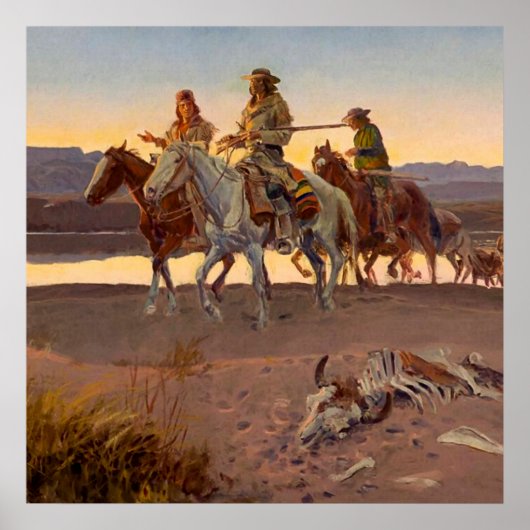 チャールズ・ラッセル著「カーソンの男」 ポスター (正面)