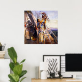 チャールズ・ラッセル著「モンタナで礼拝する太陽」 ポスター (ホームオフィス)