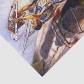 チャールズ・ラッセル著「モンタナで礼拝する太陽」 薄葉紙 (詳細)