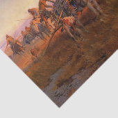 チャールズ·ラッセル「バッファロー狩りの連中」 薄葉紙 (詳細)