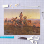 チャールズ·ラッセル「バッファロー狩りの連中」 薄葉紙 (クラフト)