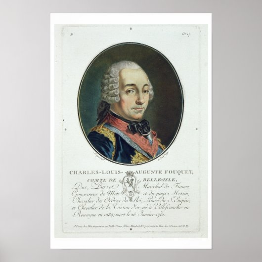 チャールズ・ルイ・アウグスト・フーケ(1684年~1761年) ポスター (正面)