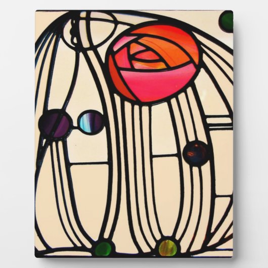 チャールズ・レニー・マッキントッシュのステンドグラス フォトプラーク (正面)