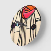 チャールズ・レニー・マッキントッシュのステンドグラス ラウンド壁時計 (傾斜)