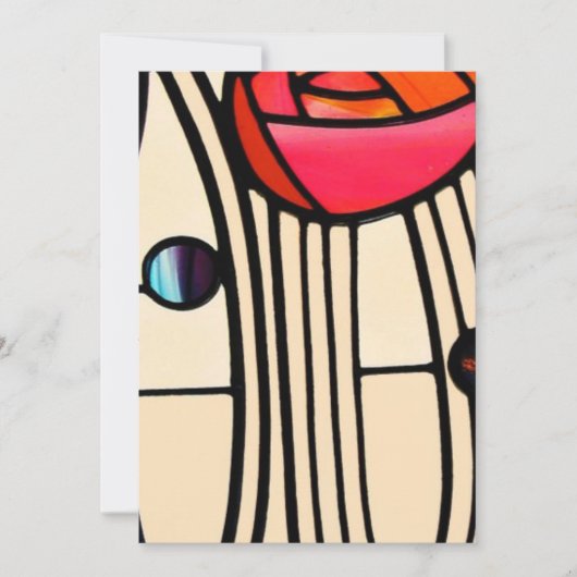 チャールズ・レニー・マッキントッシュのステンドグラス 招待状 (正面)