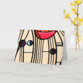 チャールズ·レニー·マッキントッシュ·ステンドグラス カード (黄色い花)