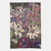 チャールズ・レニー・マッキントッシュ-ペチュニア キッチンタオル (縦)