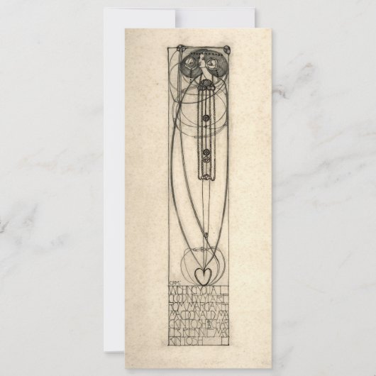 チャールズ・レンニー・マッキントシュ1890年新年のテンプレート (正面)