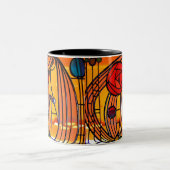 チャールズ・レンニー・マッキントッシュの窓 ツートーンマグカップ (中央)