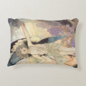 チャールズ・ロビンソンによるヴィンテージ ビクトリアン バタフライ フェアリー アクセントクッション (裏面)