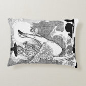 チャールズ・ロビンソンによるヴィンテージ ビクトリア時代のマザーグース アクセントクッション (裏面)