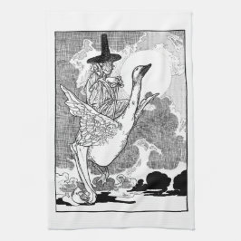 チャールズ・ロビンソンによるヴィンテージ ビクトリア時代のマザーグース キッチンタオル